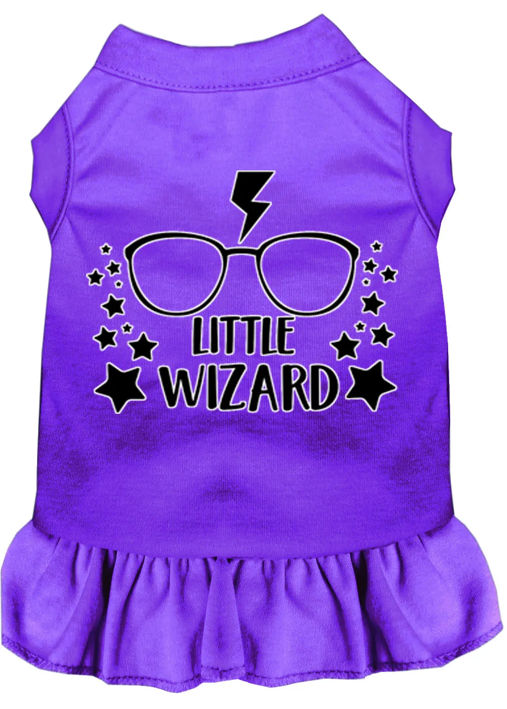 Little Wizard Screen Print Dog Dress Purple Xs (8)