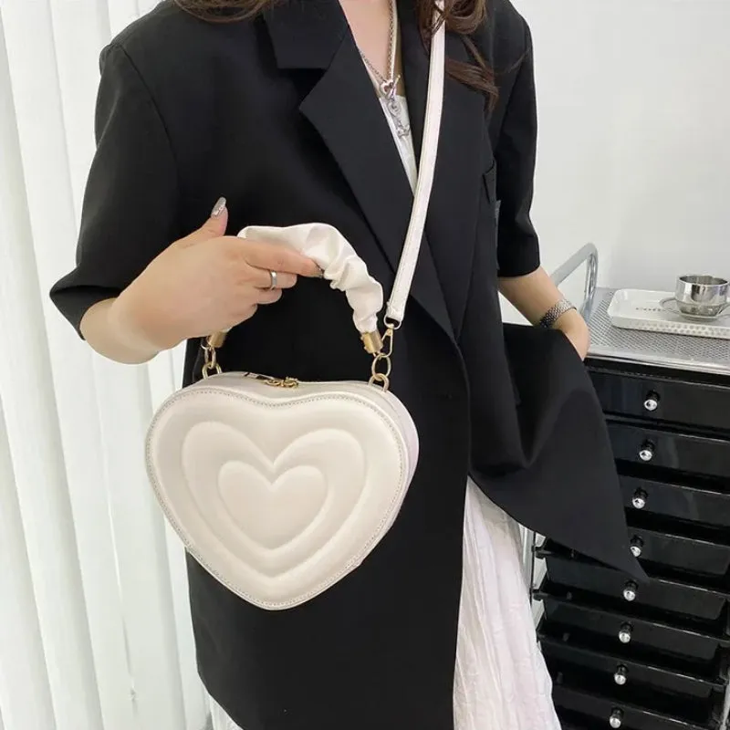 Lovely Heart-Shaped Top Handle Crossbody Bags