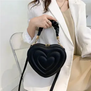 Lovely Heart-Shaped Top Handle Crossbody Bags