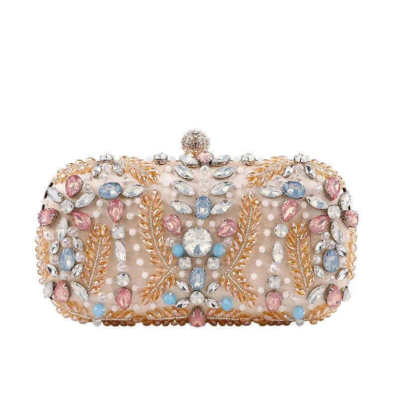 Luxy Moon Crystal Clutch Bag for Wedding Party Rhinestone Handbag