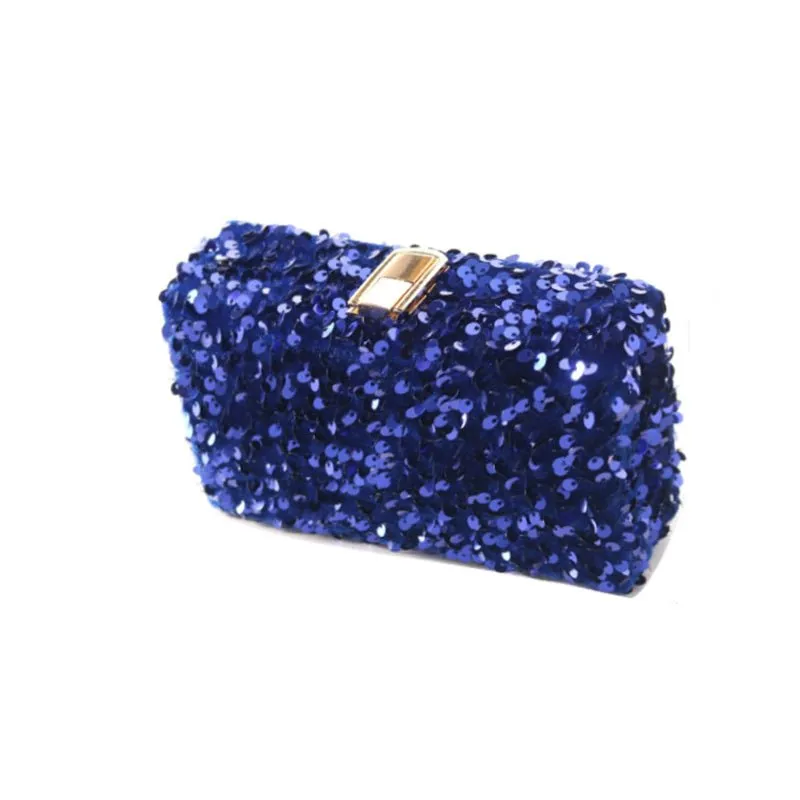 Luxy Moon Square Elegant Sequined Evening Clutch Purse