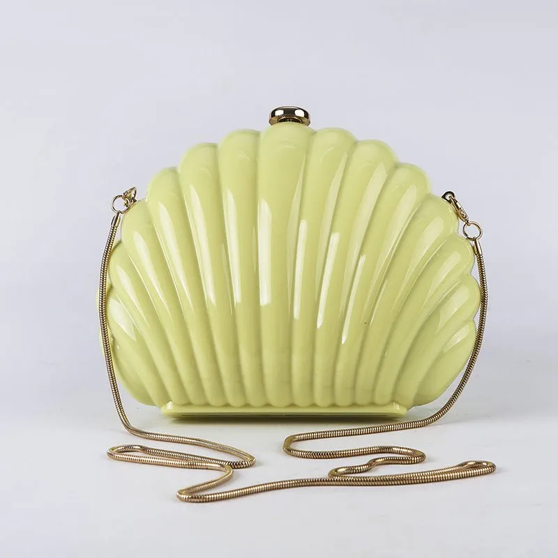 Luxy Moon Summer Candy Colors Shell Clutch Purse