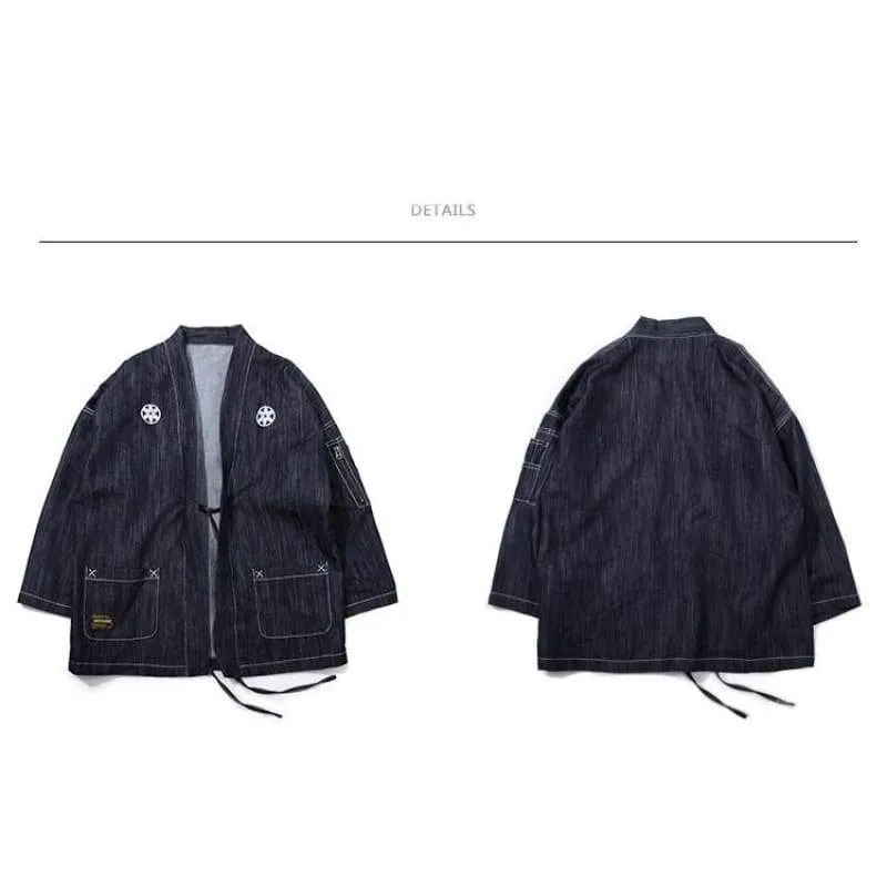 Men Denim Kimono Jacket