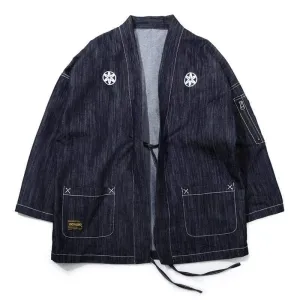 Men Denim Kimono Jacket