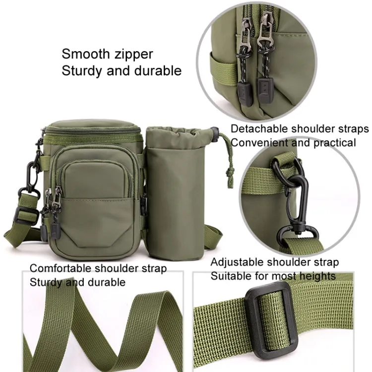 Men Shoulder Crossbody Bag Waist Pack With Removable Mug Pocket(Army Green)