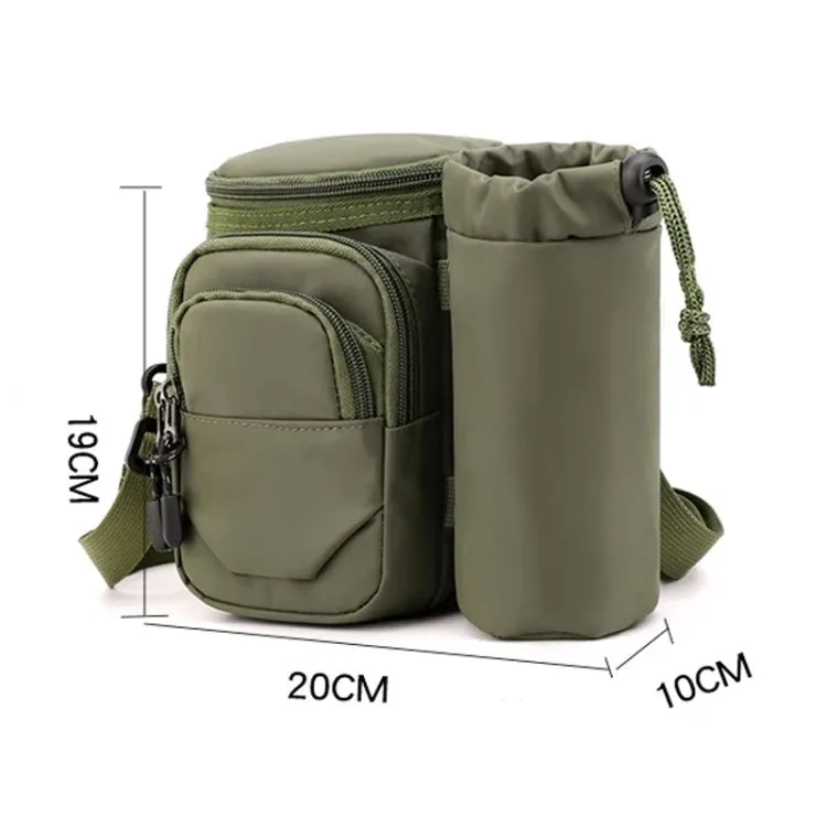 Men Shoulder Crossbody Bag Waist Pack With Removable Mug Pocket(Army Green)