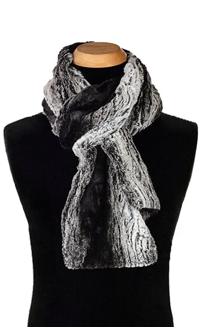 Men's Classic Scarf - Luxury Faux Fur in Smouldering Sequoia