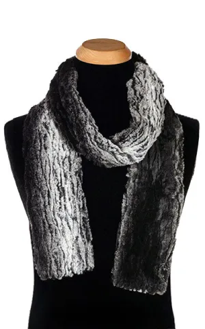 Men's Classic Scarf - Luxury Faux Fur in Smouldering Sequoia