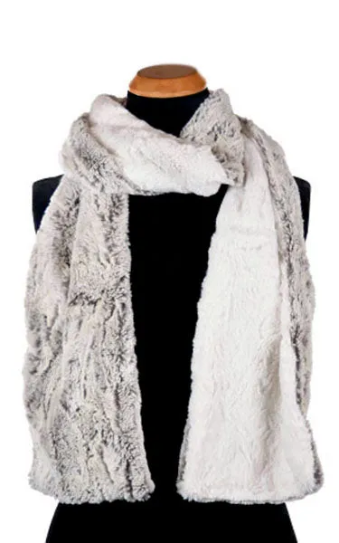 Men's Classic Scarf - Two-Tone, Luxury Faux Fur in Khaki