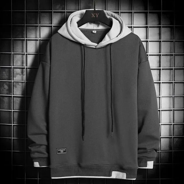 Men's Hip Hop Pullover Hooded Streetwear Plus Size