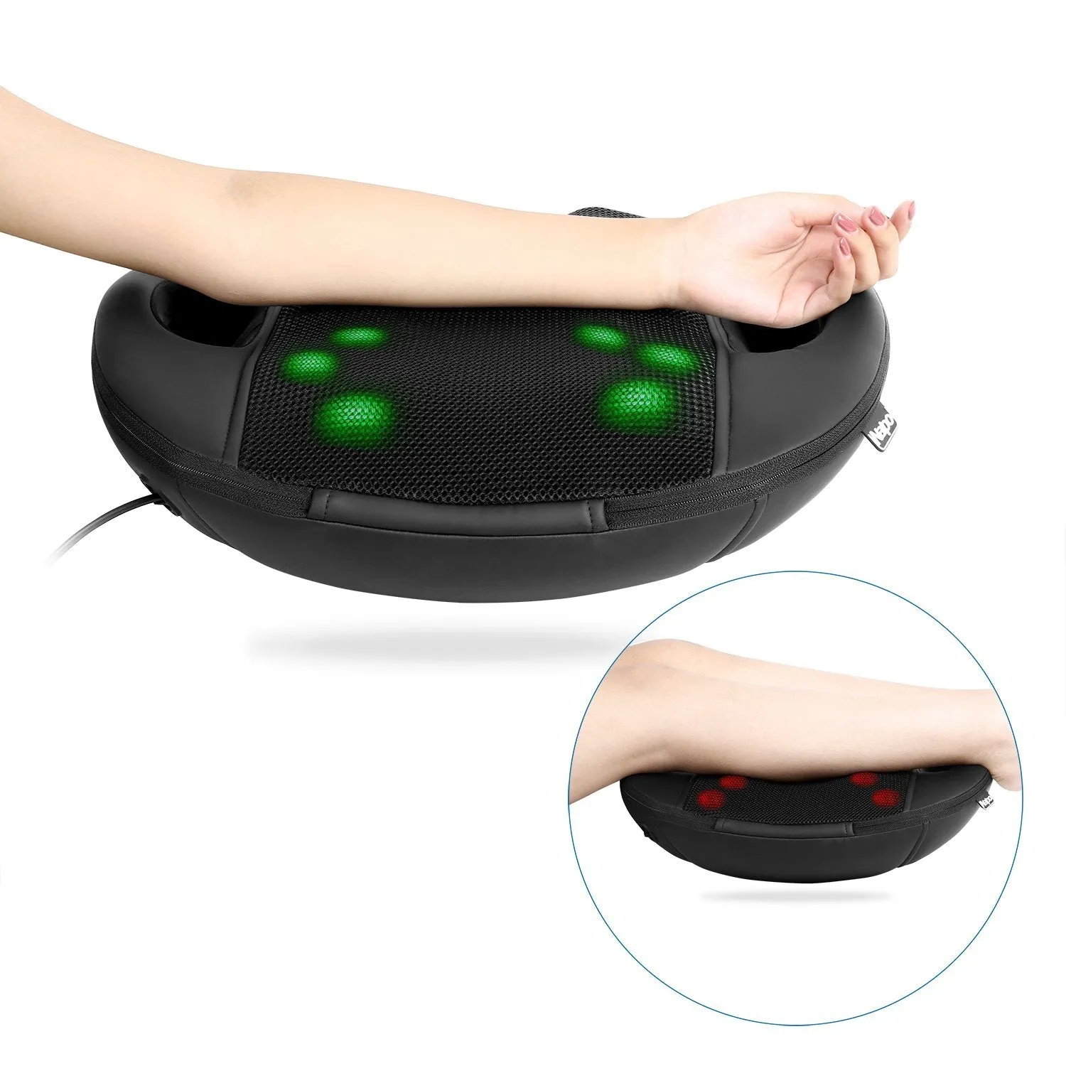 Naipo Back Massage Cushion with 3D Shiatsu Kneading and Heat