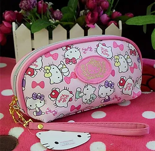 New Hello kitty make up bag  Handbag Purse Clutch Bags Case YEY-6705