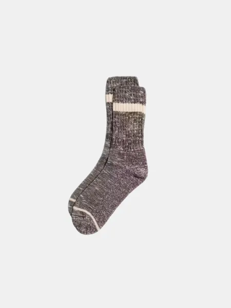 NUDIE JEANS MEN SLUB STRIPE SOCKS