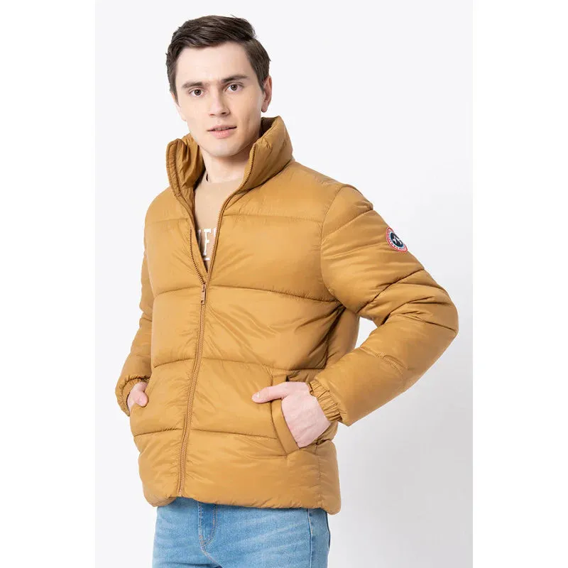 RedTape Men's Mustard Solid Jacket