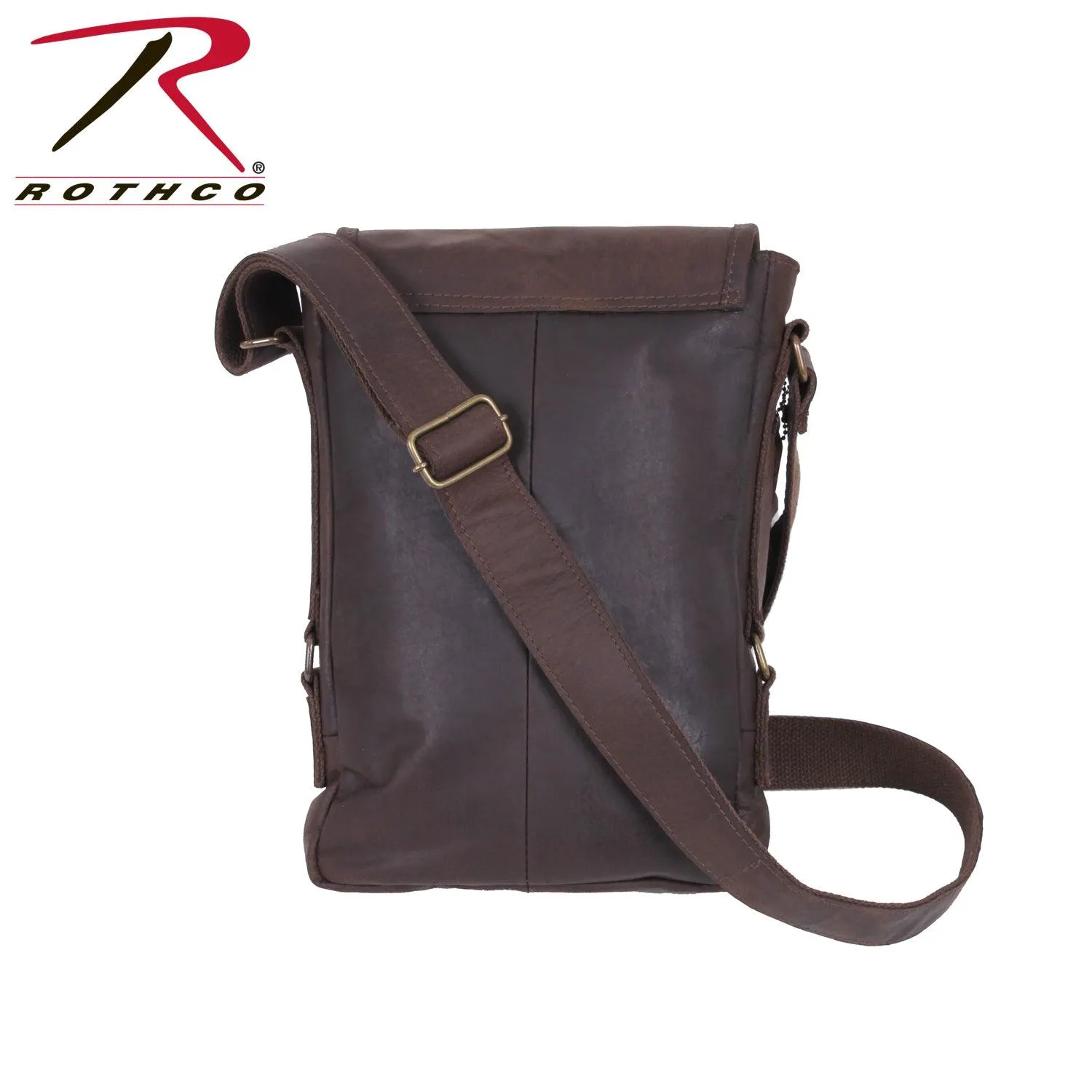 Rothco Brown Leather Messenger Bag