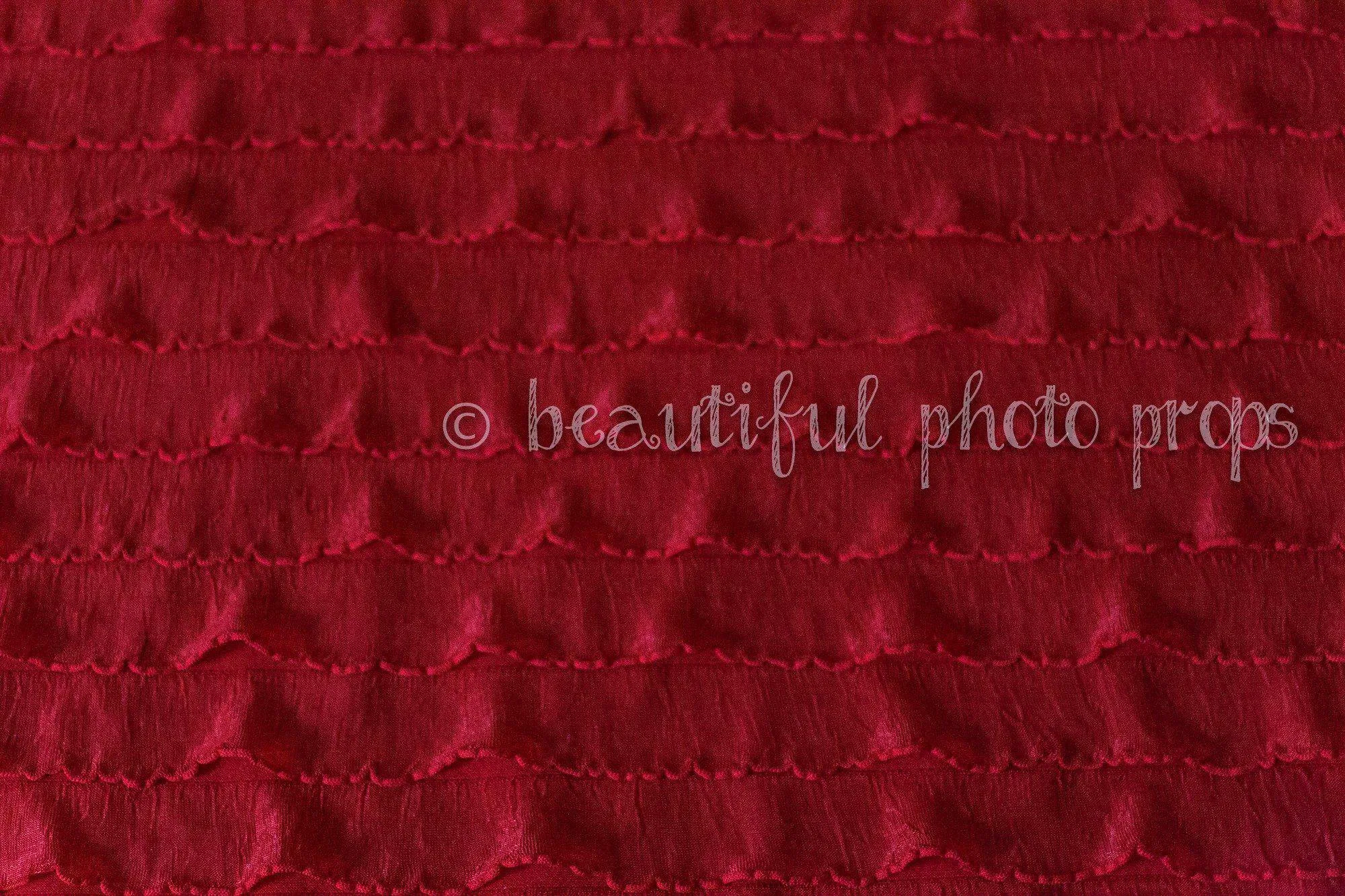 SALE Ruffle Stretch Knit Wrap in Red 55X6