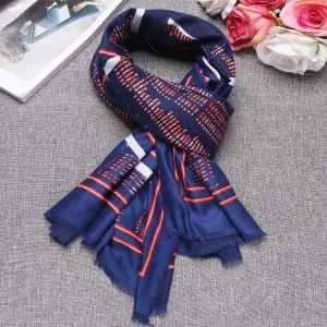 Shawl Scarves Long Wool Blend Fashion Print Wraps Women Soft