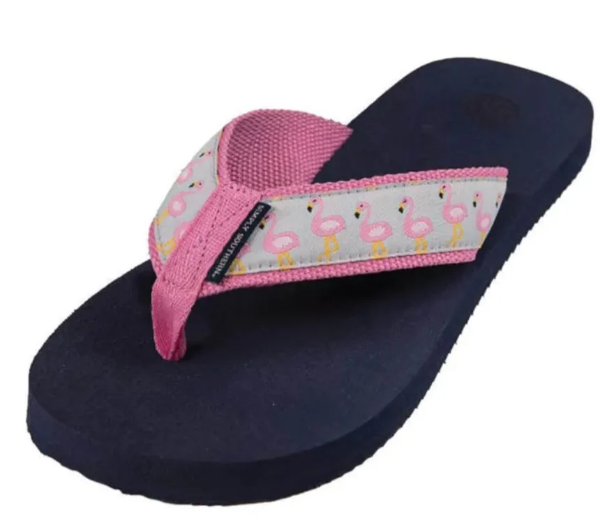 Simply southern woven flamingo flip flops