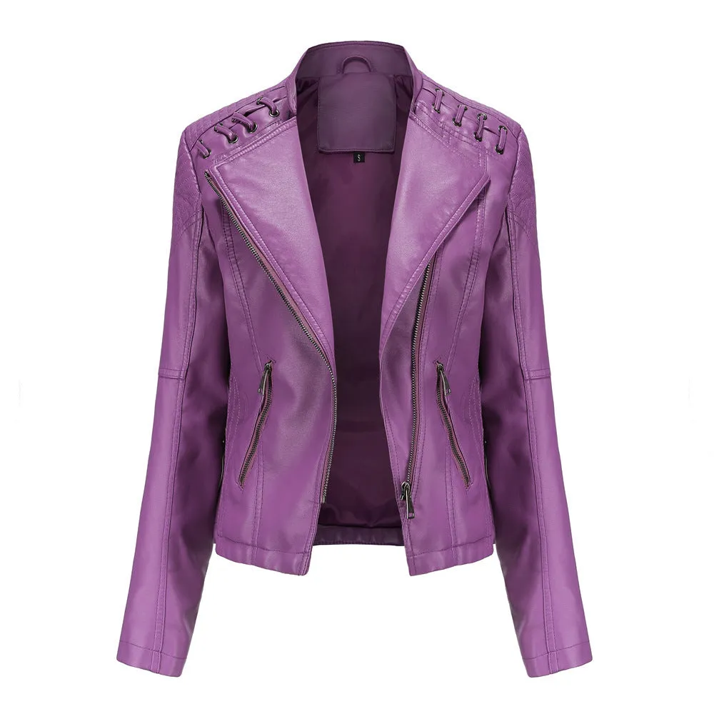 Slim Fit Gotic Leather Jacket