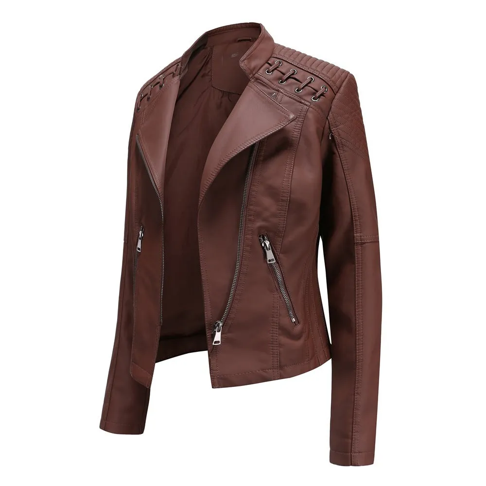 Slim Fit Gotic Leather Jacket