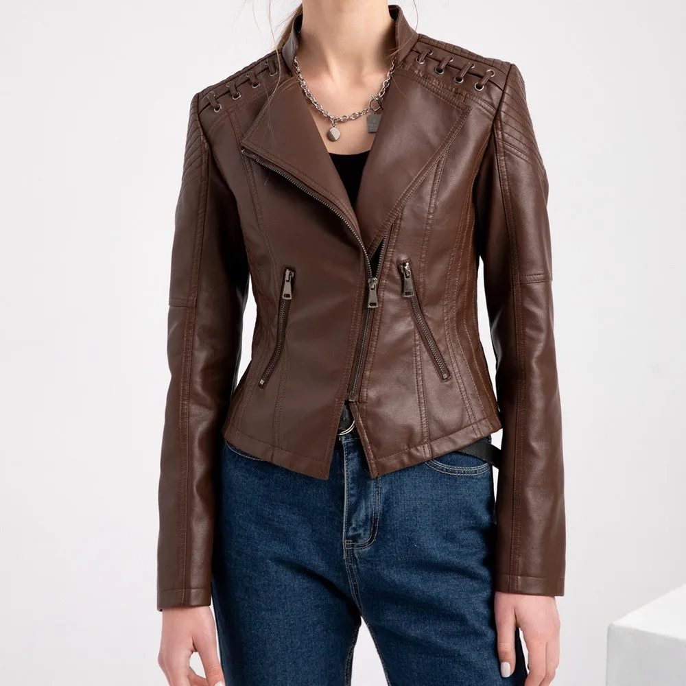 Slim Fit Gotic Leather Jacket