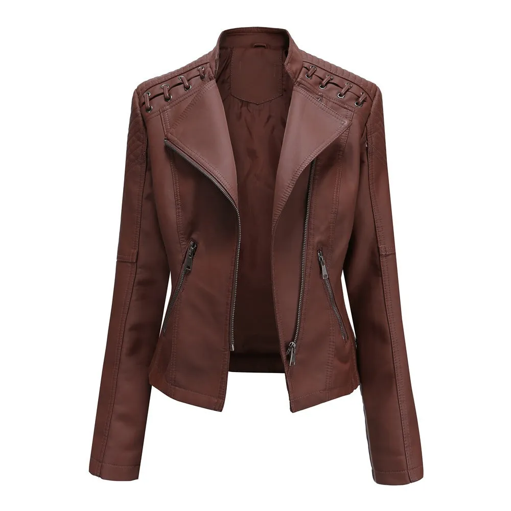 Slim Fit Gotic Leather Jacket