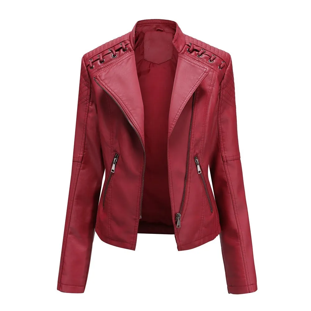 Slim Fit Gotic Leather Jacket