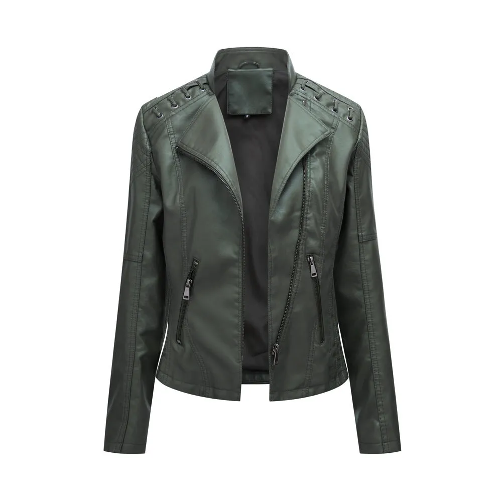 Slim Fit Gotic Leather Jacket