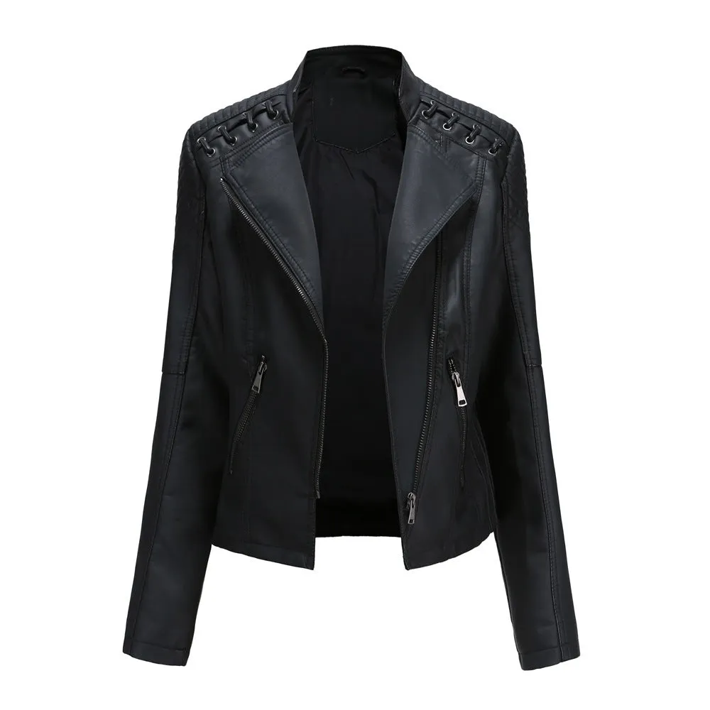 Slim Fit Gotic Leather Jacket