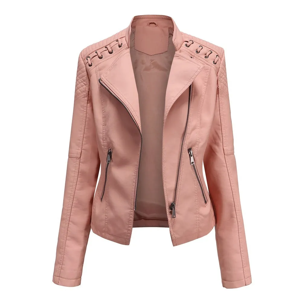 Slim Fit Gotic Leather Jacket