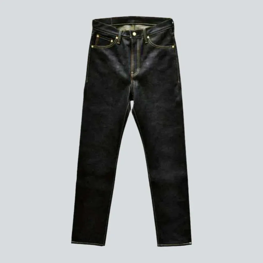 Slim raw self-edge jeans
 for men