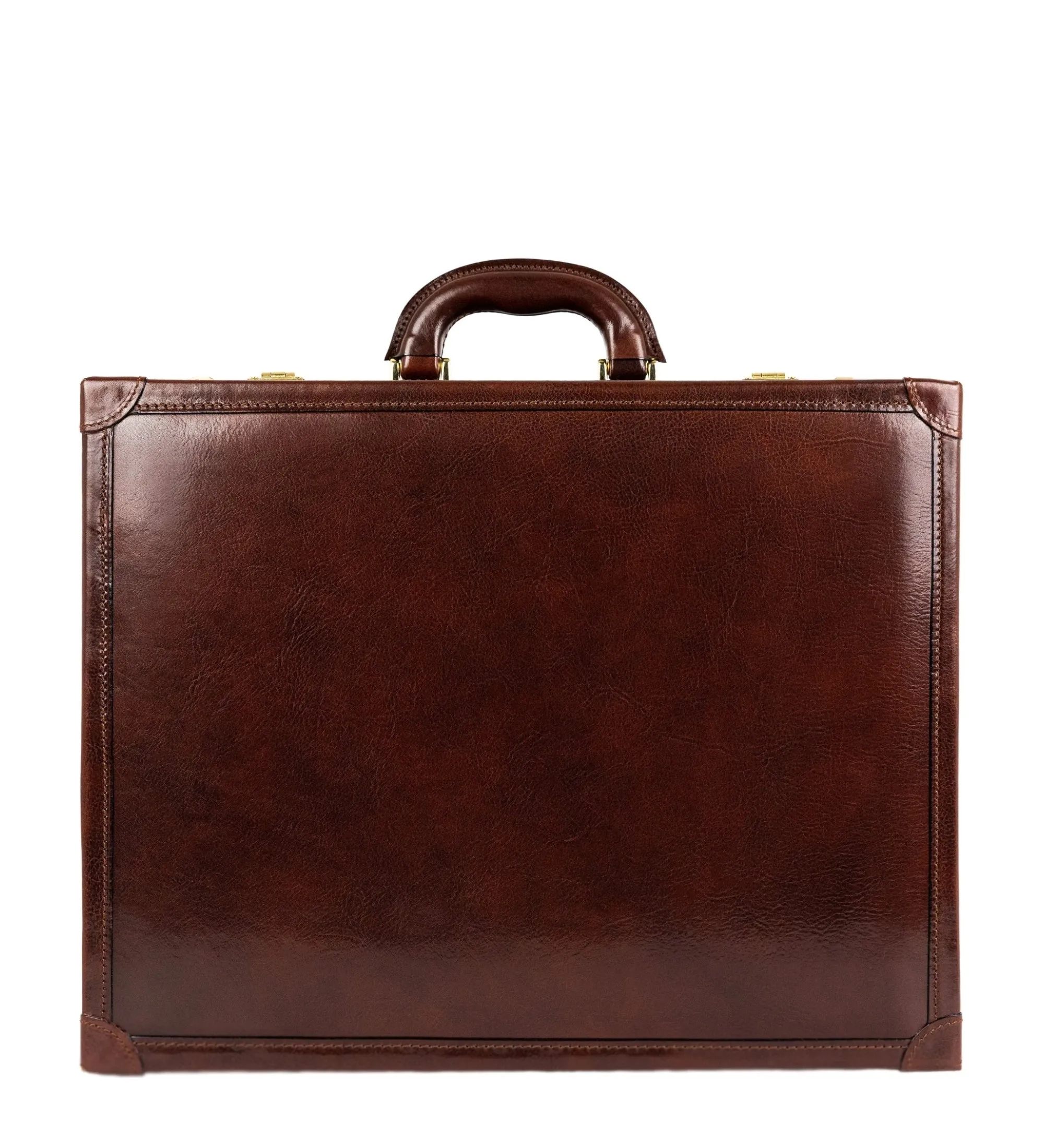 Small Leather Attaché Case Briefcase - The House of Mirth