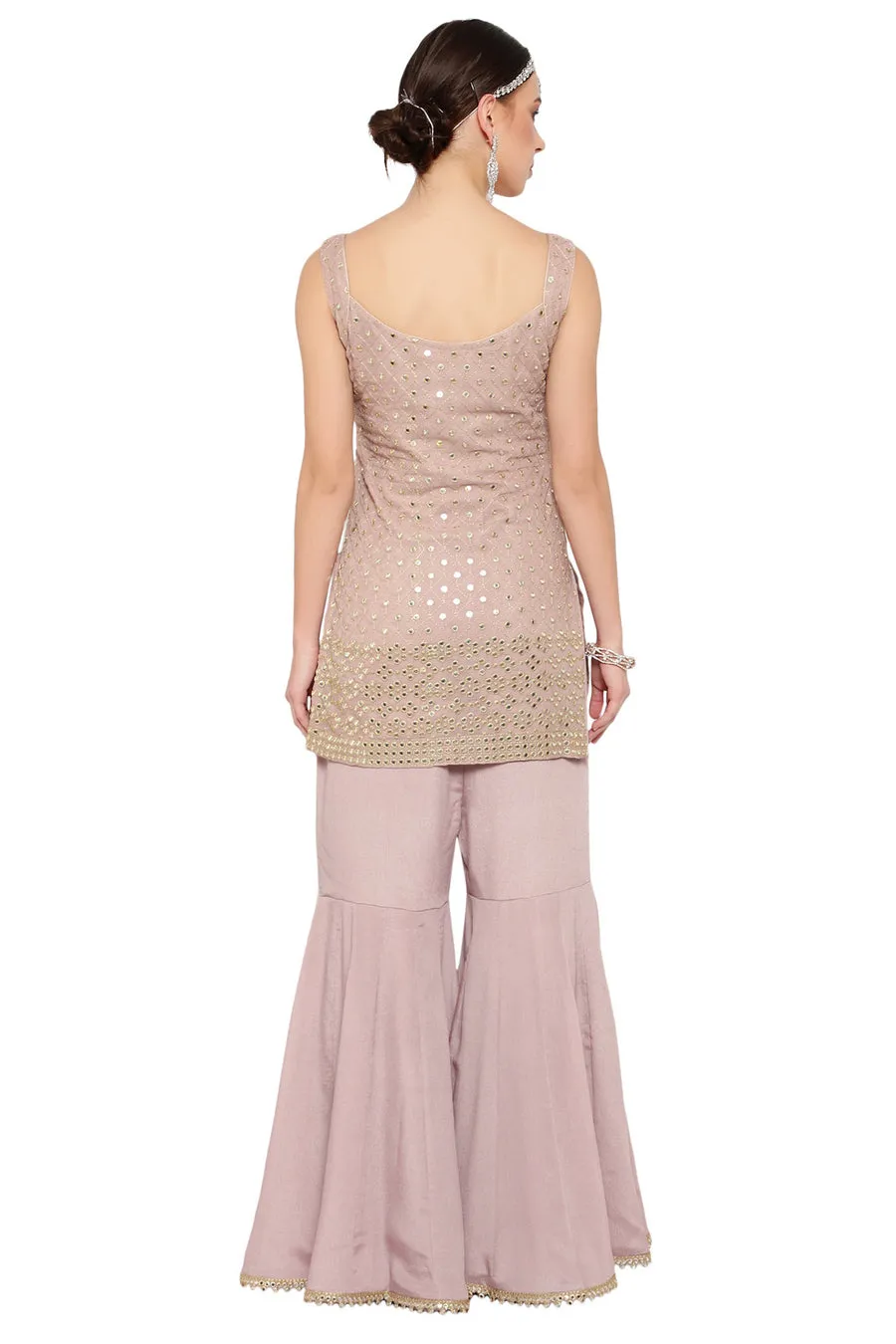 Soft Pink Gharara Suit