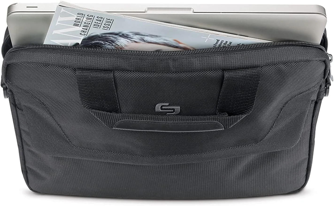 Solo Flatiron 14.1-Inch Laptop Slim Brief, Black/Grey