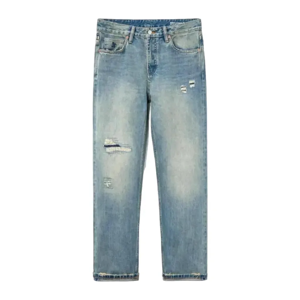 Straight heavyweight selvedge jeans for men