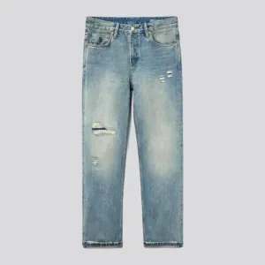 Straight heavyweight selvedge jeans for men