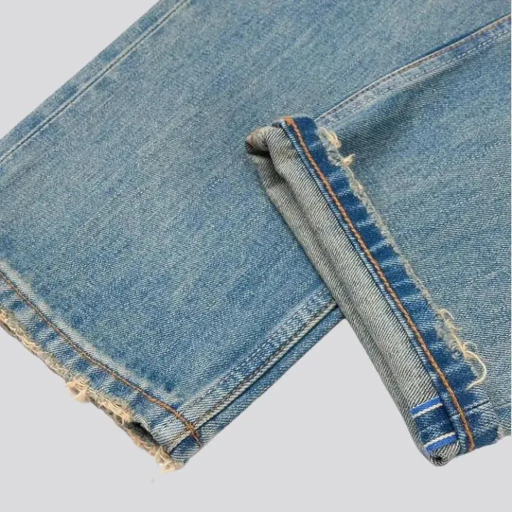 Straight heavyweight selvedge jeans for men