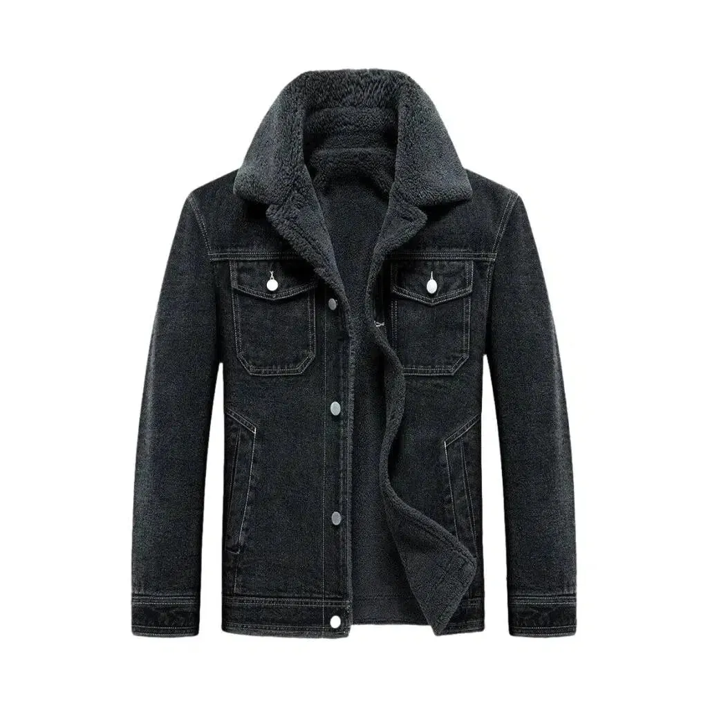 Street sherpa denim jacket
 for men