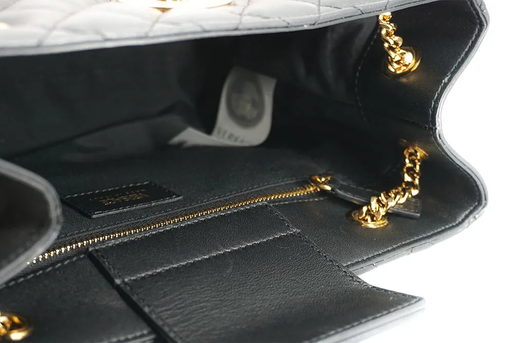 Versace Medusa Black Gold Chain Shoulder Bag