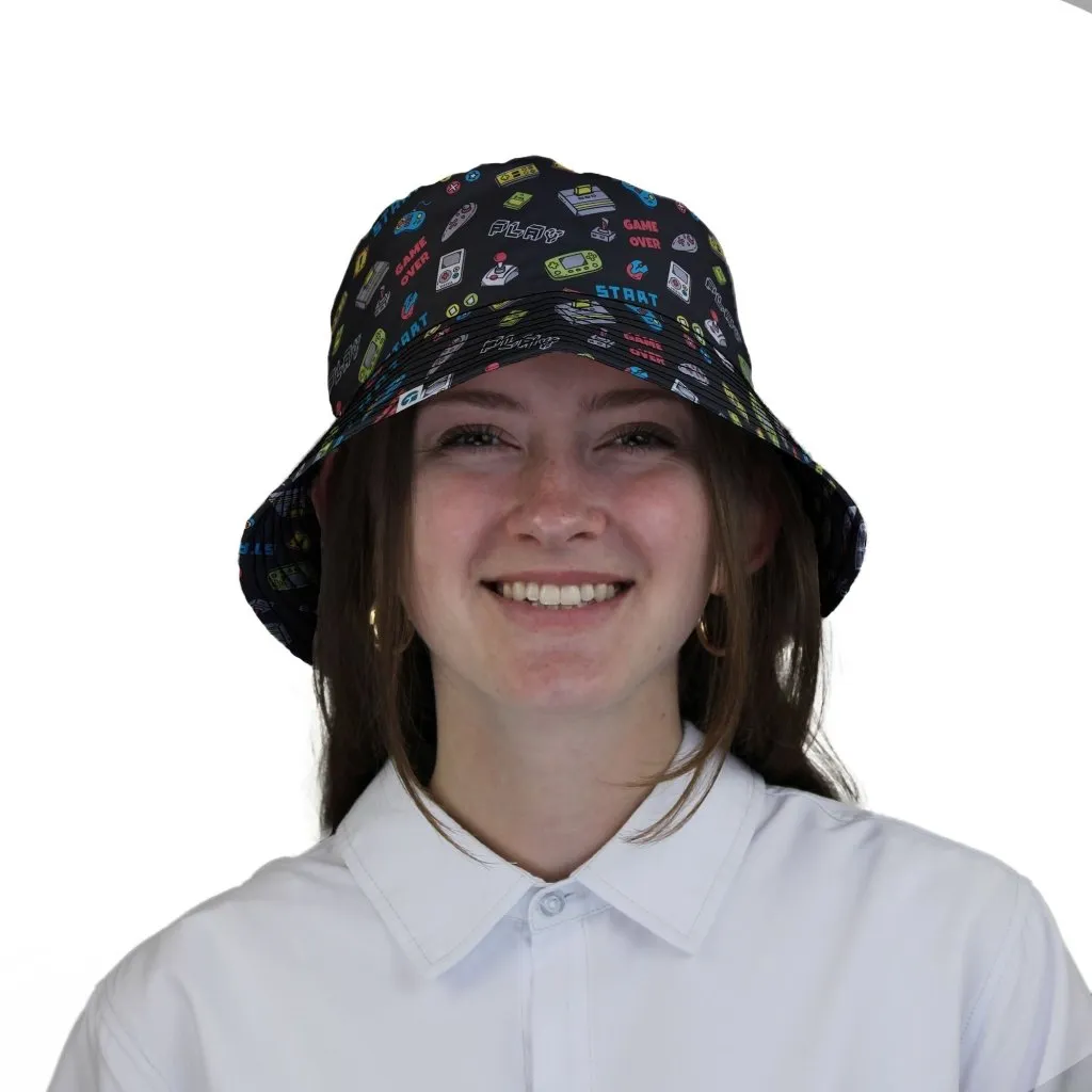 Video Gamer Black Video Game Bucket Hat