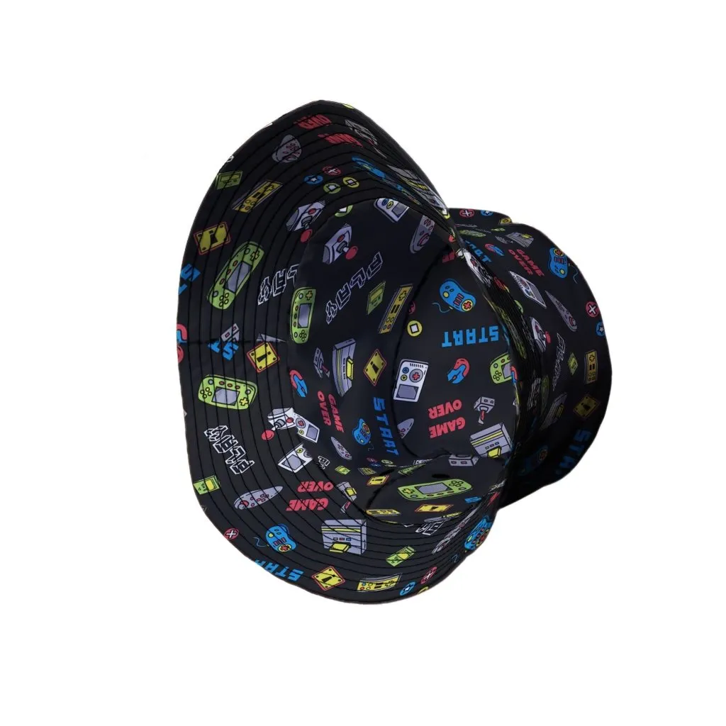 Video Gamer Black Video Game Bucket Hat