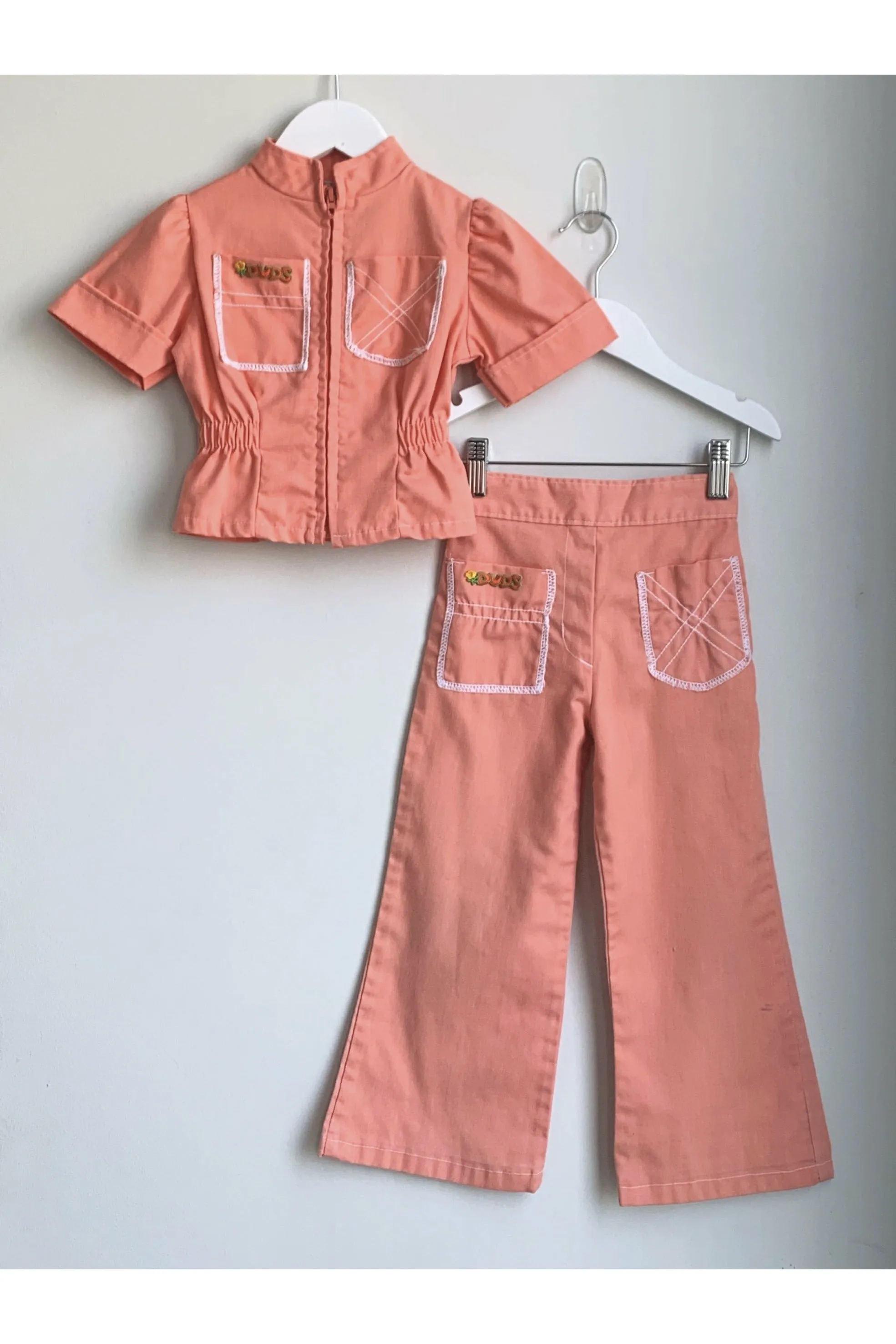 Vintage 70’s Peach 2-piece Set - Size 4T