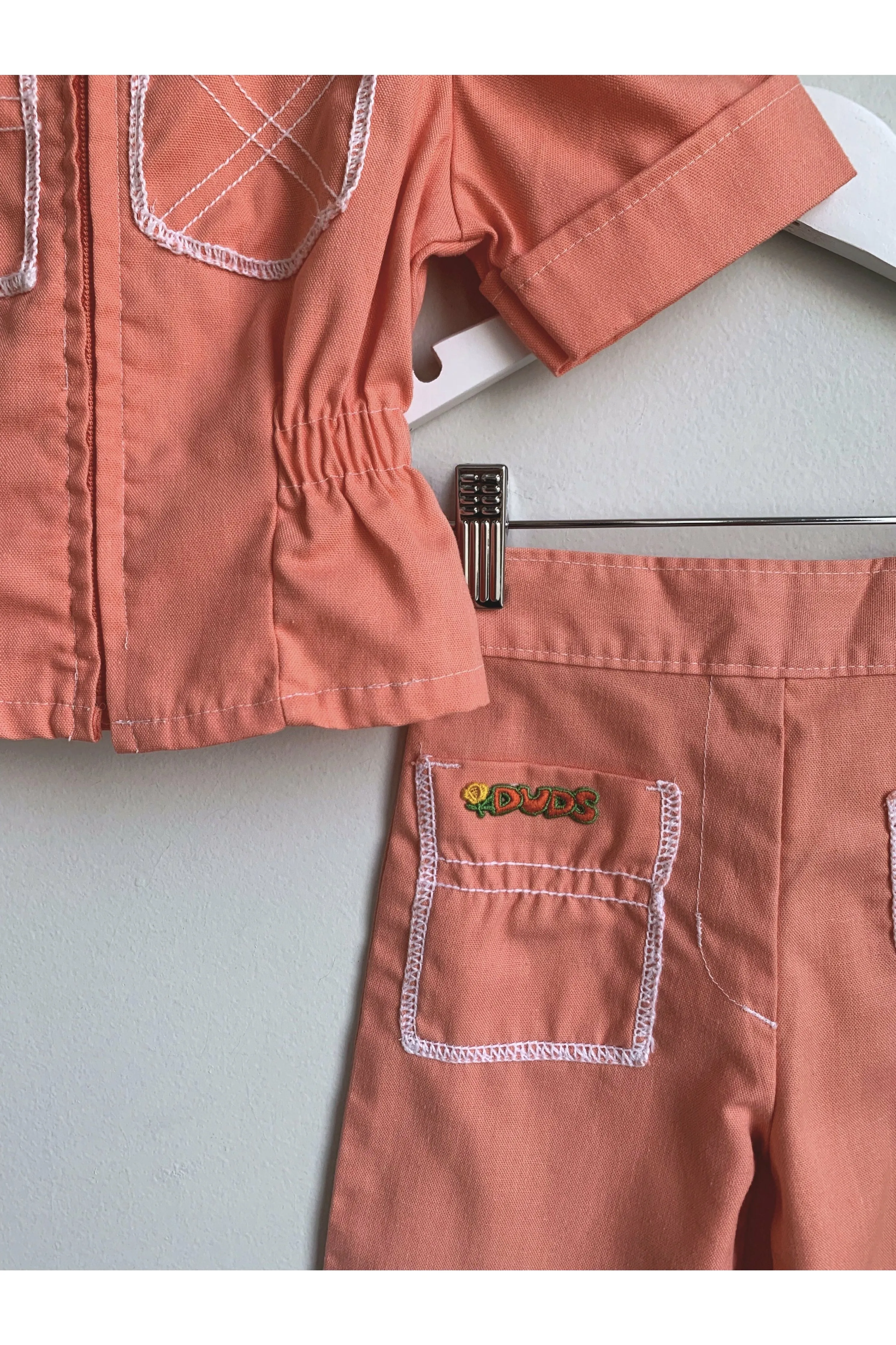 Vintage 70’s Peach 2-piece Set - Size 4T