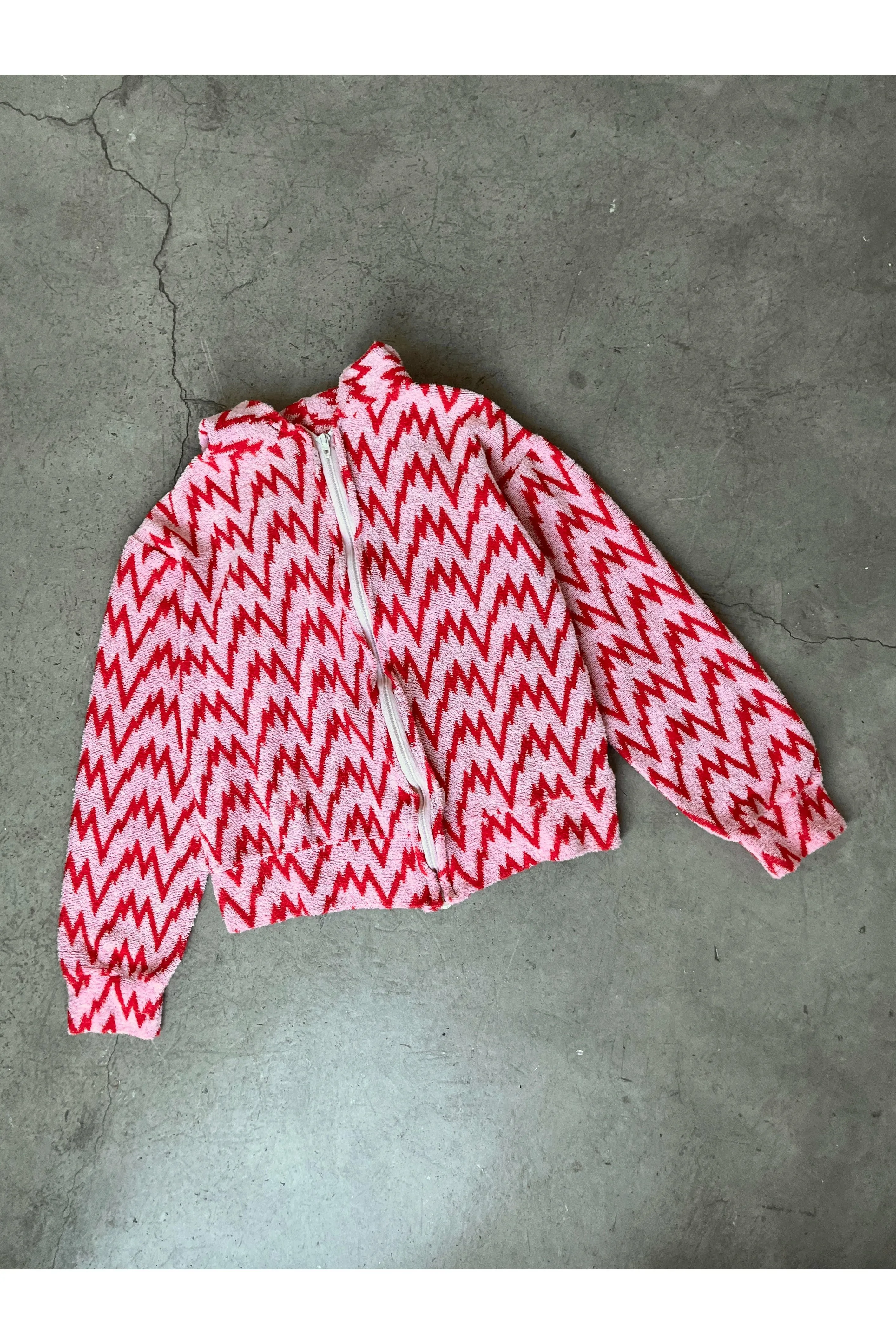 Vintage I. Magnin Terry Zig Zag Hoodie - Size M