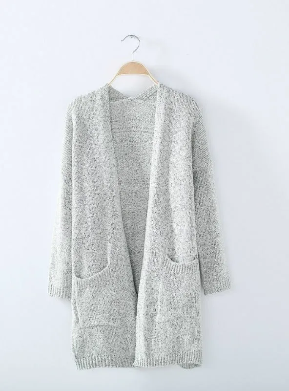 Women Long Sleeve Loose Knitting Cardigan Sweater