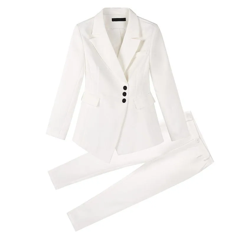 Women white Slim Pant Suits