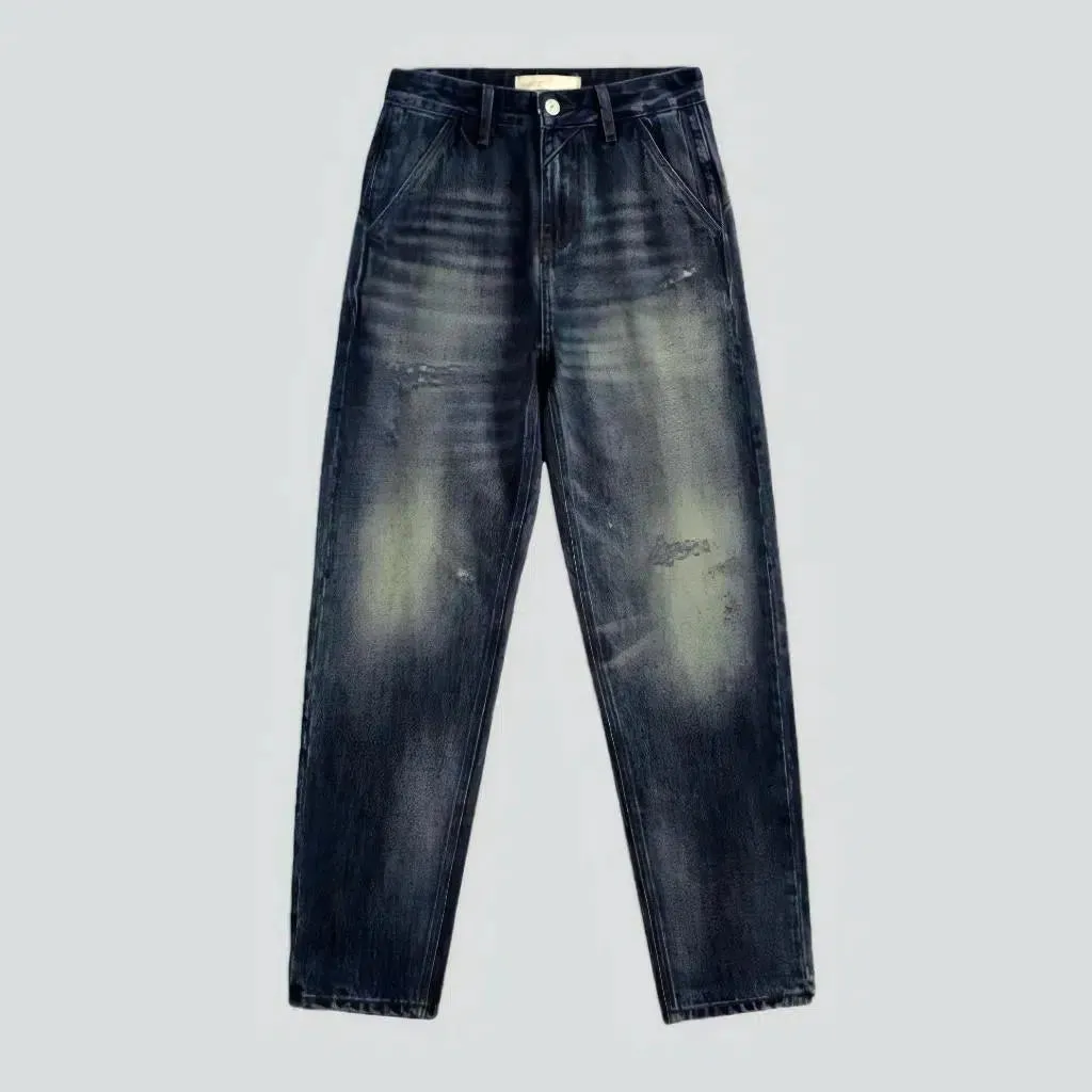 Yellow-cast y2k jeans
 for men