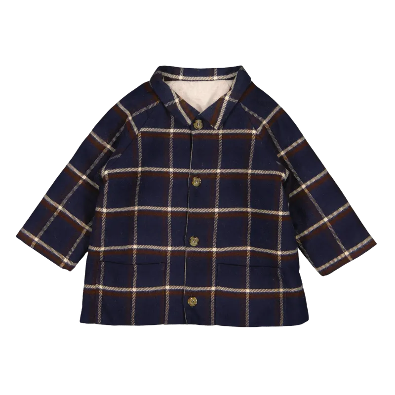 YSEE REVERSIBLE Jacket - Tartan Navy Plaid