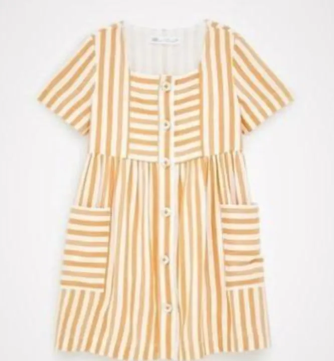 ZARA STRIPED YELLOW DRESS (SZ 7)